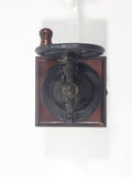 Antique Style Metal Hand Wheel Coffee Grinder Mill with Wood Base