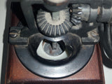 Antique Style Metal Hand Wheel Coffee Grinder Mill with Wood Base