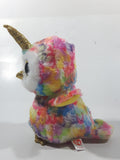 2019 Ty Beanie Boos Enchanted Rainbow Unicorn Owl 8" Tall Toy Stuffed Plush