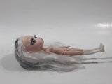 Hunter Shibajuku Girls Black and White Silver Hair Big Eyes and Eyelashes 6" Tall Toy Doll No Clothes