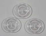 Geobra PlayMobil Plastic Clear Round Cap Cover Piece Set of 3