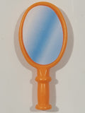 Geobra PlayMobil Plastic Orange 1 1/4" Toy Vanity Hand Mirror Accessory