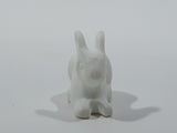 Geobra PlayMobil 1" Long Plastic White Rabbit Toy Animal Figure