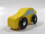 Yellow Sports Car Wood Toy Car Vehicle