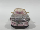 Mattel Polly Pocket Convertible Chrome and Pink Plastic Body Die Cast Toy Car Vehicle L4357 Cracked Windshield