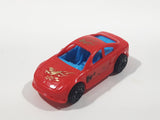 Unknown Brand Red with Blue Interior Plastic Body Die Cast Toy Car Vehicle
