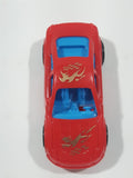 Unknown Brand Red with Blue Interior Plastic Body Die Cast Toy Car Vehicle