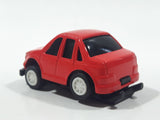 D9-NK7 Red Sedan Pull Back Die Cast Toy Car Vehicle