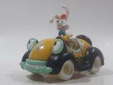 Disney Amblin Who Framed Roger Rabbit? Benny The Cab Yellow Plastic Pull Back Toy Car Vehicle