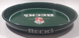 Vintage Beck's Beer Green 13" Round Metal Beverage Serving Tray