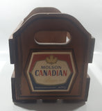 Vintage 1981 North Columbia Trading Company Molson Canadian Six Pack Wood Carrying Crate