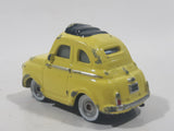 Disney Pixar Cars Fiat 500 Luigi Yellow Die Cast Toy Car Vehicle