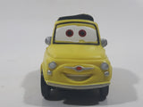 Disney Pixar Cars Fiat 500 Luigi Yellow Plastic Die Cast Toy Car Vehicle