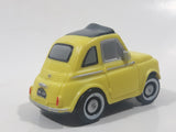 Disney Pixar Cars Fiat 500 Luigi Yellow Plastic Die Cast Toy Car Vehicle