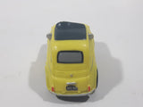 Disney Pixar Cars Fiat 500 Luigi Yellow Plastic Die Cast Toy Car Vehicle