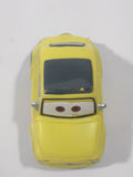 Disney Pixar Cars Fiat 500 Luigi Yellow Plastic Die Cast Toy Car Vehicle