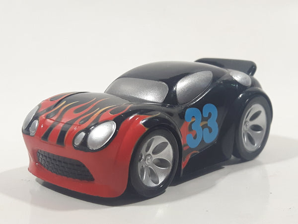 2009 Spin Master #33 Black with Flames Die Cast Toy Car Vehicle