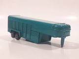 ERTL Farm Country Livestock Trailer Teal Green Die Cast Toy Car Vehicle with Opening Rear Gate