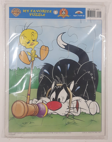 1998 Landoll's Warner Bros. Looney Tunes My Favorite Puzzle Tweety Bird Sylvester Croquet Frame Tray Puzzle