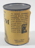 1992 Road Kill Brand Pickled Possum Parts Yellow Paper Label Gag Gift Can Sissonville West Virginia