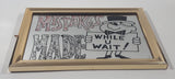 Vintage Mistakes Made While U Wait! Framed Glass Mirror Wall Sign