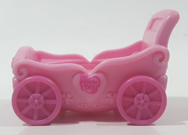 2007 McDonald's Hasbro My Little Pony Pink Plastic Carriage Stroller Toy