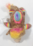2021 Basic Fun Cutetitos Carnival Itos Brown Rainbow Striped Monkey with Gold Stars 8" Long Plush Stuffed Character
