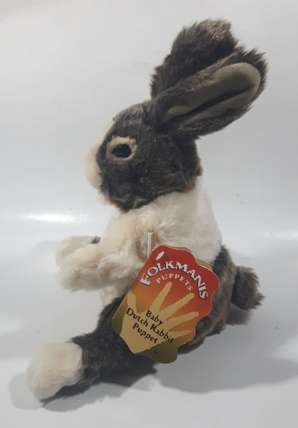 Folkmanis Puppets Baby Dutch Rabbit Puppet 11" Tall Plush Stuffed Animal Hand Puppet New with Tags