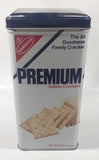 Vintage 1978 Nabisco Premium Saltine Crackers 9 3/4" Tall Tin Metal Container