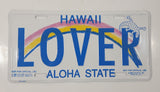 1993 Albert Elovitz Hawaii Aloha State "LOVER" Novelty Metal Vehicle License Plate Tag