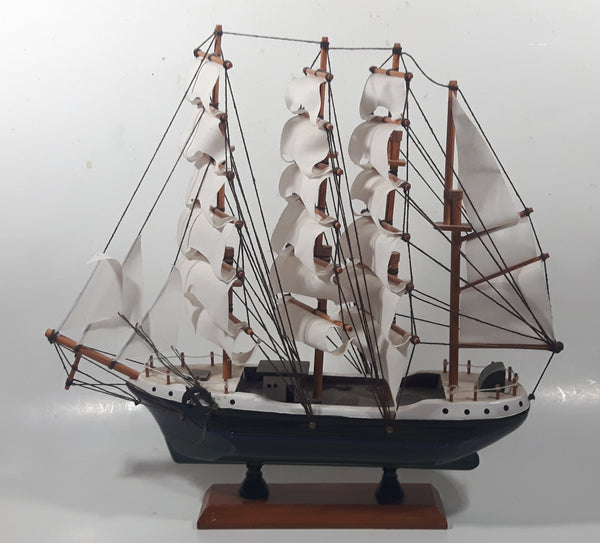 Vintage Wood Tall Ship Model 13" Long