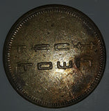Vintage Famous Players Tech Town Gaming Game Token Metal Coin
