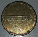 Vintage Famous Players Tech Town Gaming Game Token Metal Coin