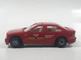 Unknown Brand #121 Fire Dept Rescue Unit Red Sedan Die Cast Toy Car Vehicle