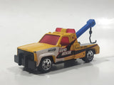 2002 Matchbox Service Station GMC Wrecker Tow Truck Rapid Rescue Yellow Die Cast Toy Car Vehicle