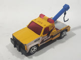 2002 Matchbox Service Station GMC Wrecker Tow Truck Rapid Rescue Yellow Die Cast Toy Car Vehicle
