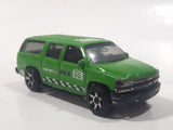 2010 Matchbox Construction 2000 Chevrolet Suburban Green Die Cast Toy Car Vehicle