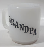 Vintage Glasbake Grandpa Grandfather Poem White Milk Glass Coffee Mug Cup 59 Made in U.S.A.