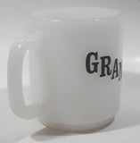 Vintage Glasbake Grandpa Grandfather Poem White Milk Glass Coffee Mug Cup 59 Made in U.S.A.