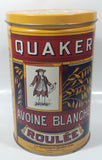 1992 The Quaker Oats Company Quaker Tolled White Oats Replica 1896 Label 8" Tall Tin Metal Canister