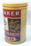 1992 The Quaker Oats Company Quaker Tolled White Oats Replica 1896 Label 8" Tall Tin Metal Canister