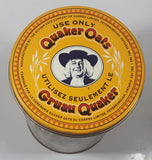 1992 The Quaker Oats Company Quaker Tolled White Oats Replica 1896 Label 8" Tall Tin Metal Canister
