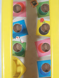 Vintage 1965 Fisher Price Toys School Bus Yellow 12 1/2" Long Plastic and Wood Toy Car Vehicle East Aurora N.Y.