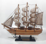 Vintage Charles Morgan Wood Tall Whaling Ship Model 8" Long