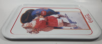 1991 Coca Cola "Wherever I go" Santa Claus Themed 1983 Painting by Haddon Sundblom 10 1/2" x 13 3/4" Metal Beverage Serving Tray