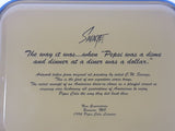 1996 Pepsi Cola Route 66 Diner "The way it was when Pepsi was a dime" Savage Blue Metal Beverage Serving Tray