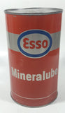 Vintage ESSO Mineralube 20-20W Motor Oil One Quart Orange Metal Can FULL