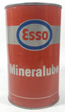 Vintage ESSO Mineralube 20-20W Motor Oil One Quart Orange Metal Can FULL