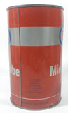 Vintage ESSO Mineralube 20-20W Motor Oil One Quart Orange Metal Can FULL