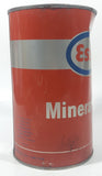 Vintage ESSO Mineralube 20-20W Motor Oil One Quart Orange Metal Can FULL